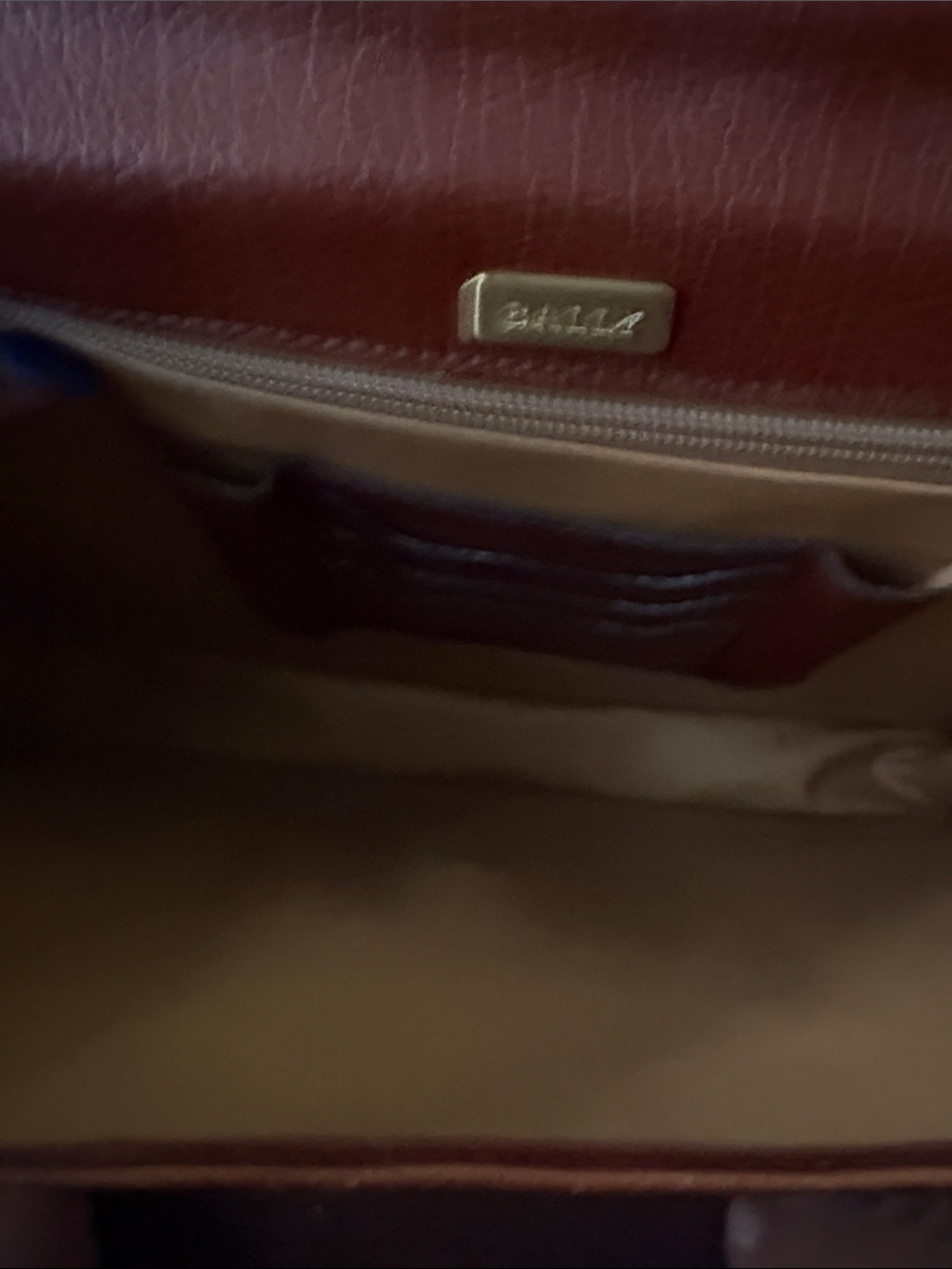 Bally Tan Leather Top-Handle Briefcase with Gold Hardware - Picture 7 of 8